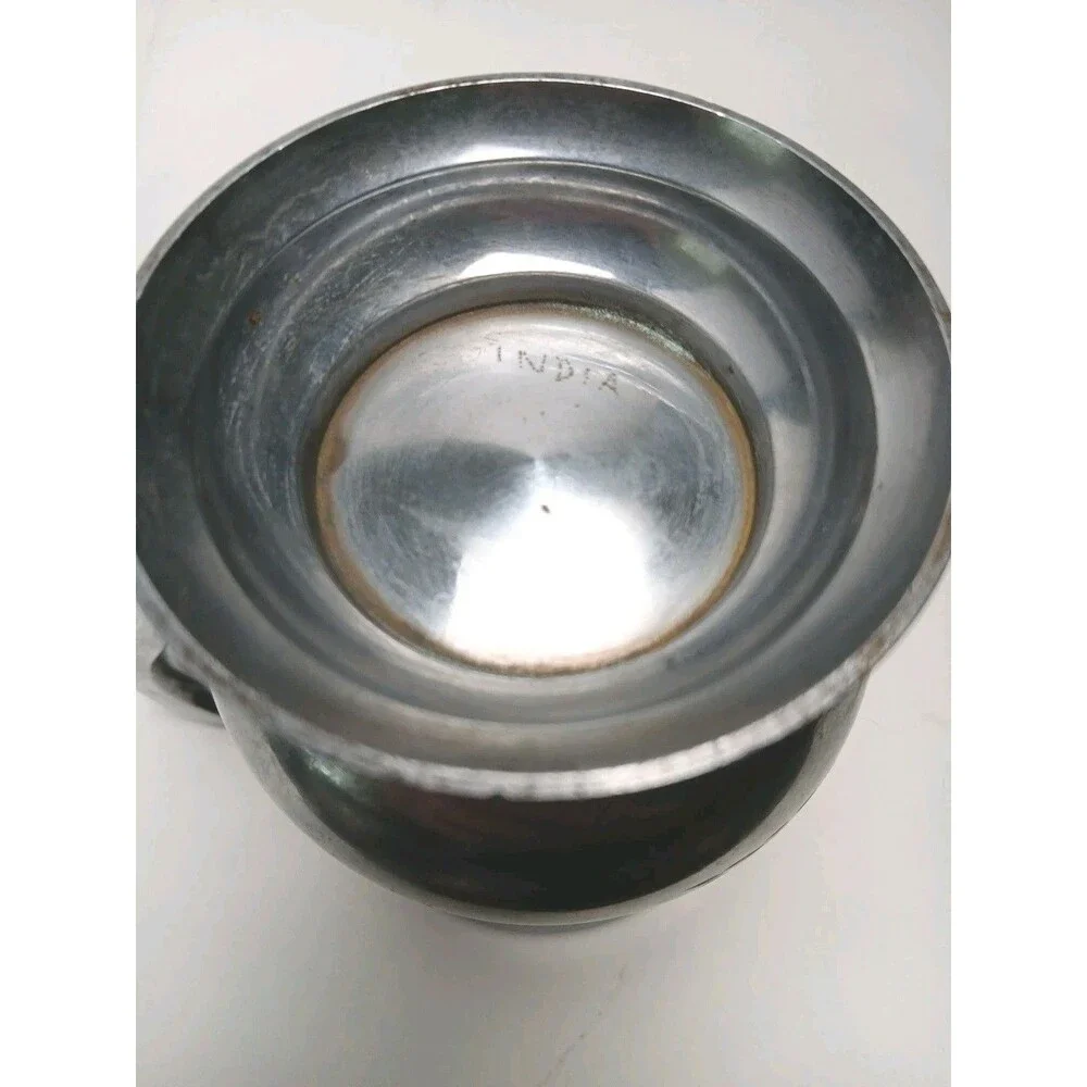 Vintage Silver Plated Etched Tankard Made In India